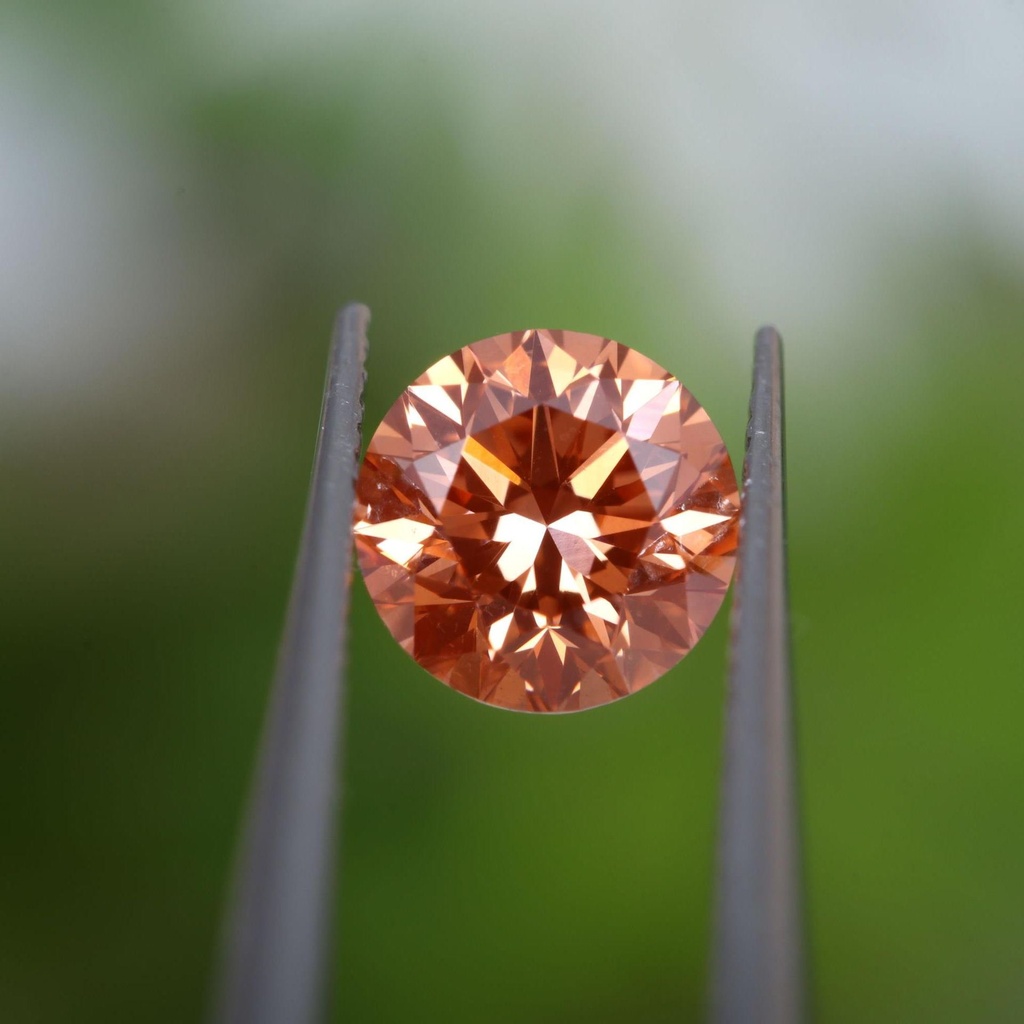 Loose Moissanite Orange Clean Round Cut 4.50 MM