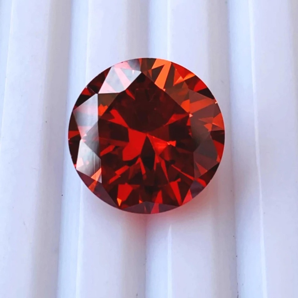Loose Moissanite Oranges Red Clean Round Cut 6.00 MM
