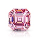 Loose Moissanite Pink Clean Asscher Cut 4.00 MM