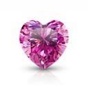 Loose Moissanite Pink Clean Heart Cut 5.00 MM