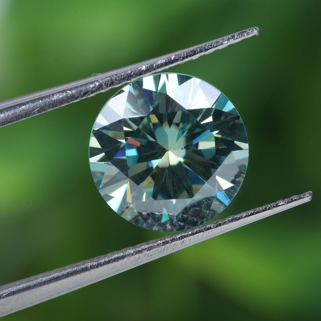 Loose Moissanite Vivid Green Clean Round Cut 4.50 MM
