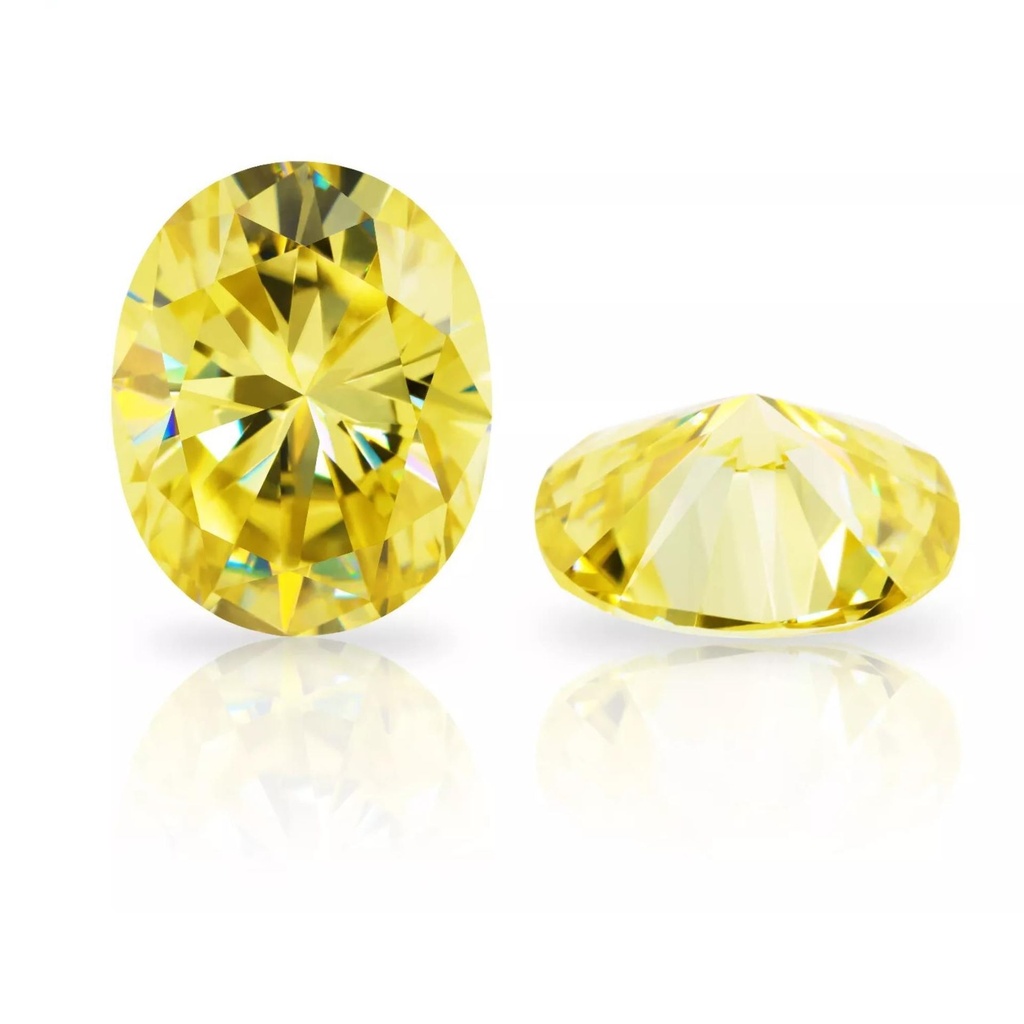 Loose Moissanite Yellow Clean Oval Cut 8.00 x 6.00 MM