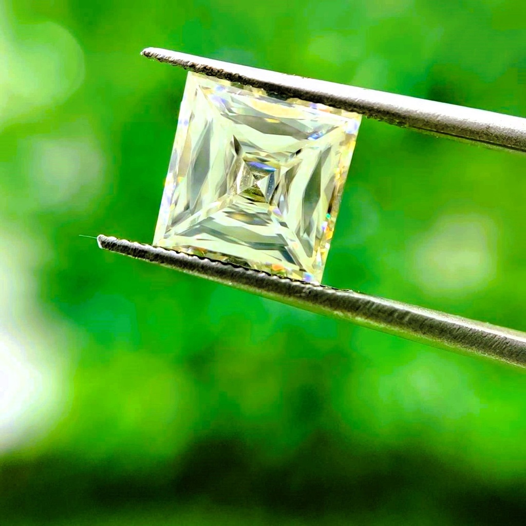 Loose Moissanite Yellow Clean Princess Cut 10.00 MM