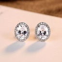 Lovely Oval Cut Full White Moissanite 10K/14K/18K,Solid White/Yellow/Rose Gold  Earring 4 Engagement,Wedding,Gift 