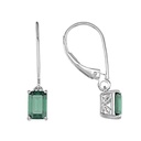 Emerald Cut Stone Dangal Drop Earrings for Women