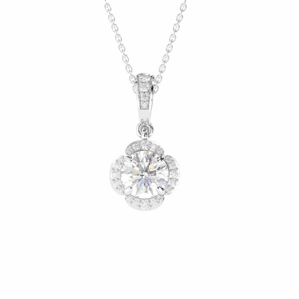  Round Cut Pendant For Women