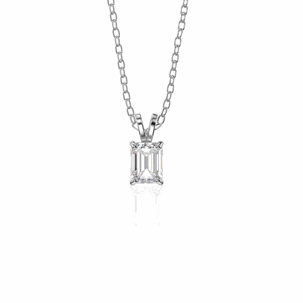 Emerald Diamond Pendant For Women