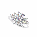 Emerald Diamond Engagement Ring for Women