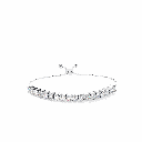    Round Stone Sterling Silver Tennis Bracelet