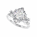 Round Diamond Fancy Engagement Ring for Women