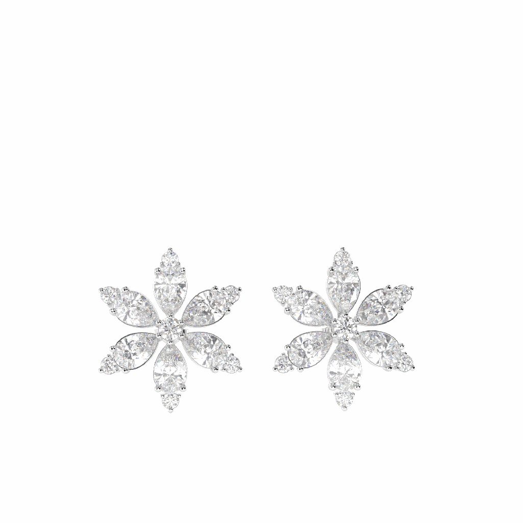  Pear Cut Stud Earring For Women