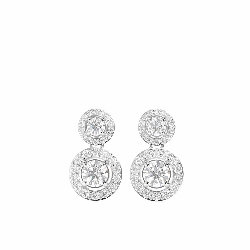 Round Cut Stone Stud Earring For Women