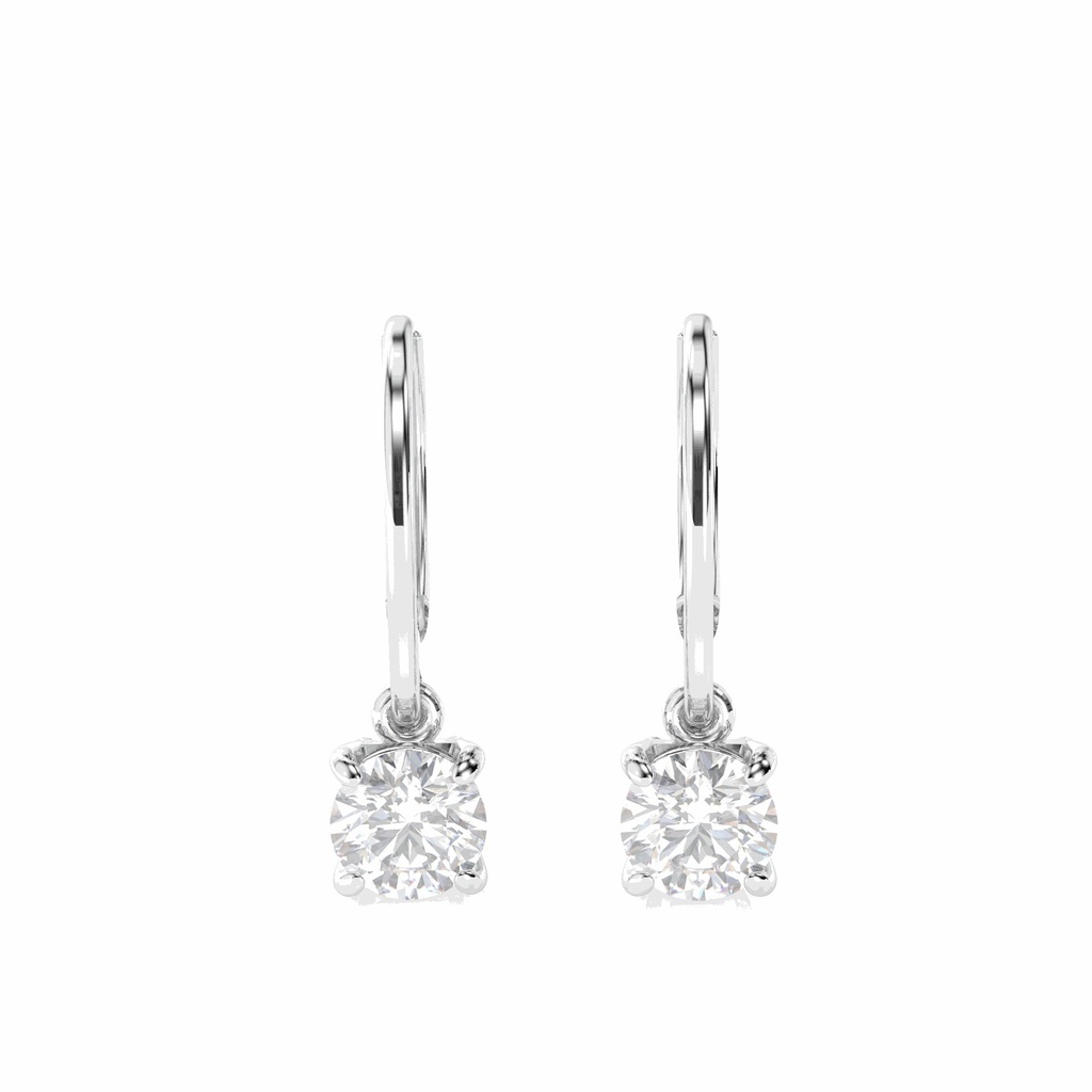  Round Cut Drop Earrings 