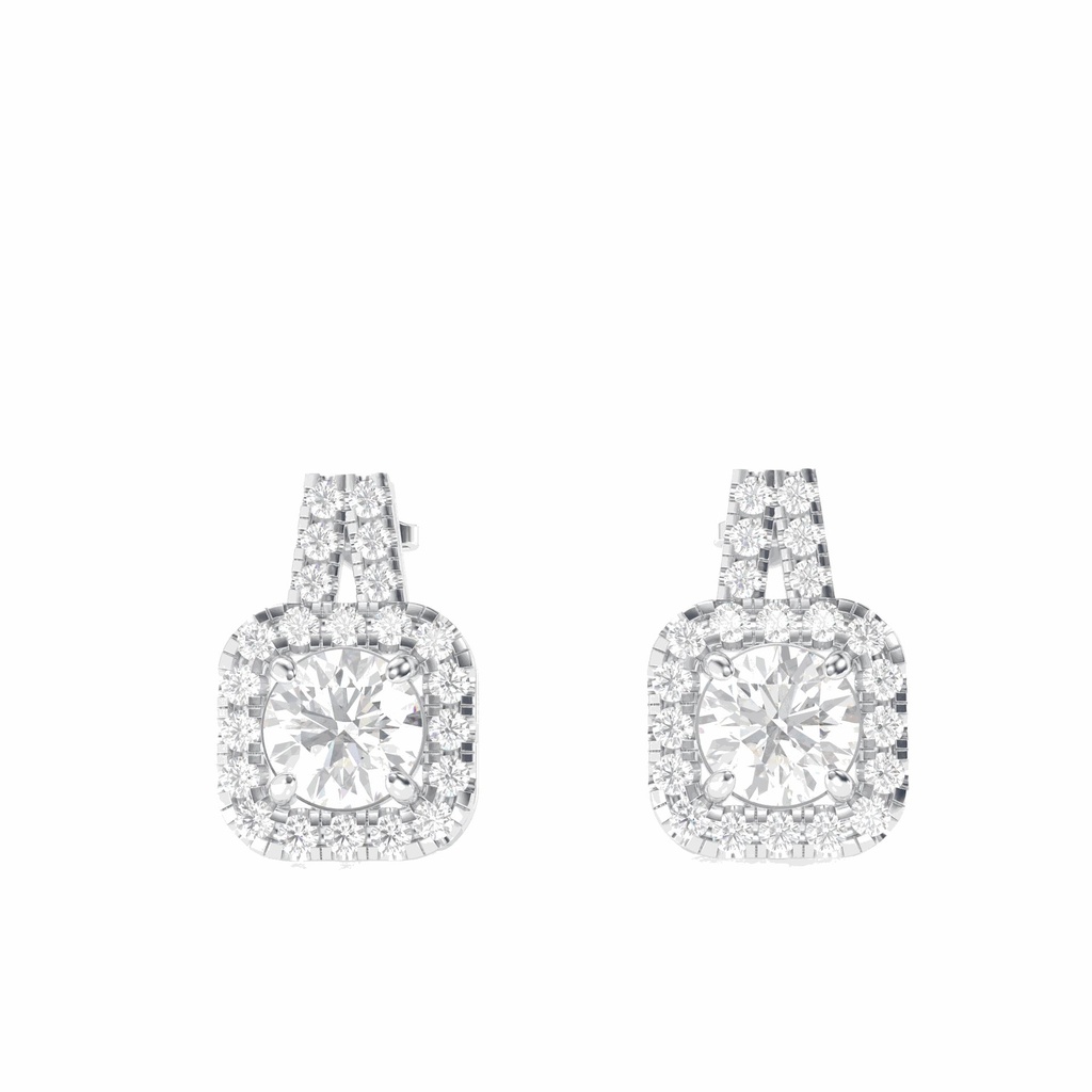  Round Cut Stone Stud Earring For Women