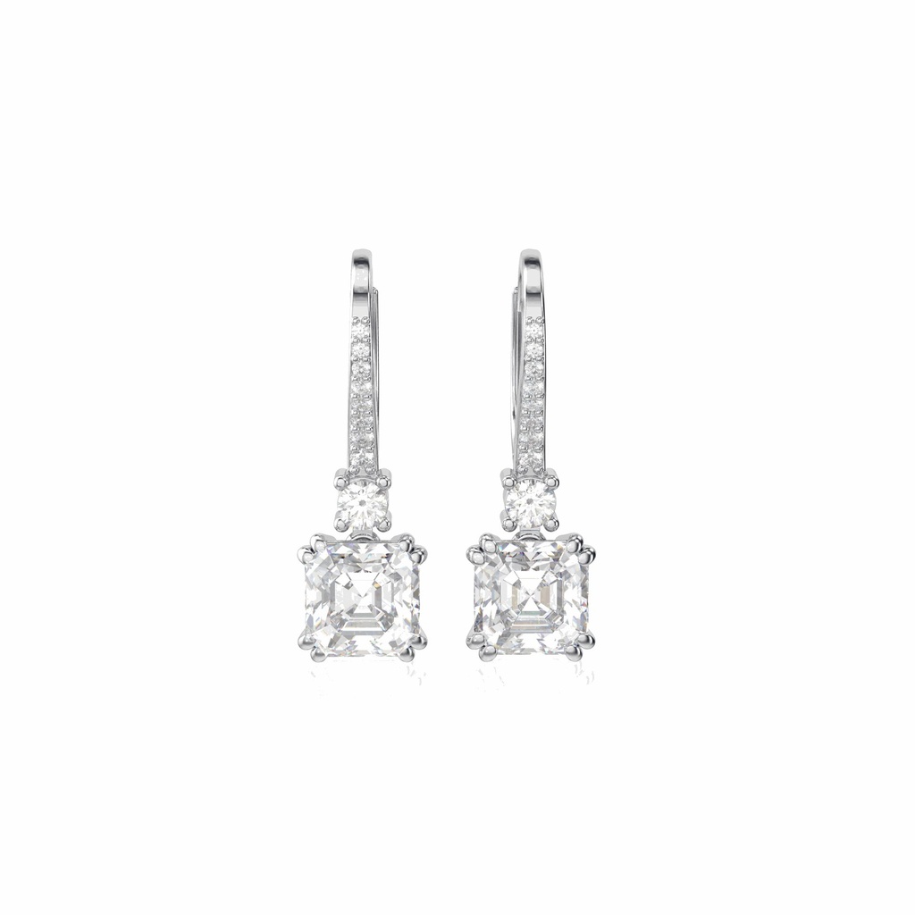 Asscher Cut Drop/Dangle Earrings