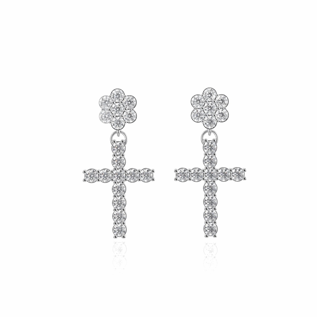  Round Cut Stone Stud Earring For Women