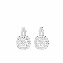 Fancy Drop Earrings Round Cut