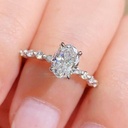 Oval Cut Fancy Set Engagement Ring