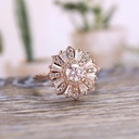 Round Cut Stone Wedding Ring for Women