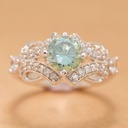 Round Cut Stone Engagement Ring for Women