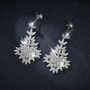 Luxury Earring / 18K White Gold Plated Silver