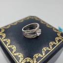 Round Cut Stone Twisted Ring for Women