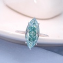 Fancy Blue Marquise Cut Engagement Ring 