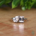 Emerald Diamond Fancy Engagement ring for Women