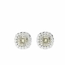 Cushion Cut Moissanite Stone Stud Earring For Women