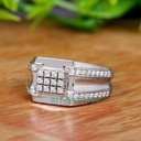 Round Cut Stone Engagement Ring for Men