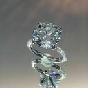 Round Cut Stone Wedding Ring for Women