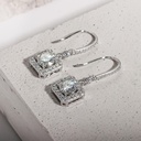  Drop Earring 18K White Gold Plated Silver