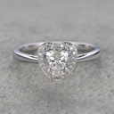 Heart Diamond Engagement Ring for Women