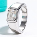 Men Ring Emerald Cut 