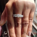 Round Diamond Five Stone Engagement Ring For Women