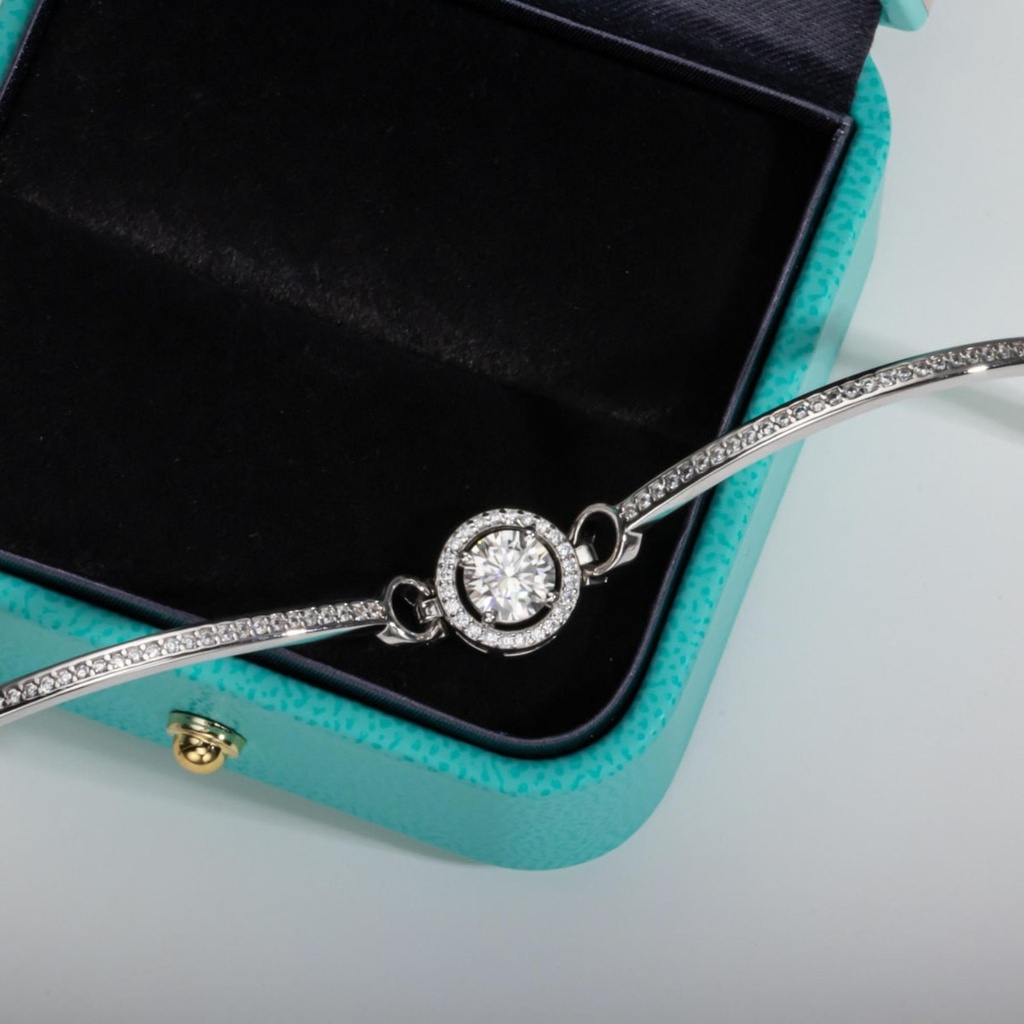  Diamond Bracelet Gold Plated Silver