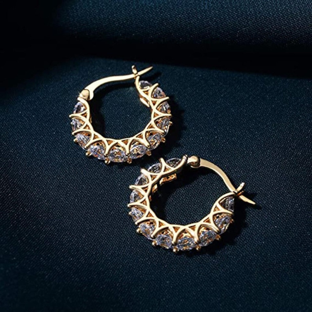 Hoop Earring 18K Gold Plated and Silver