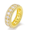 All Hip Hop Ring Gold Plated Silver