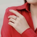 Engagement Ring 18K Gold Plated Silver