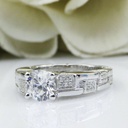 Round Diamond Engagement Ring for Women Ring