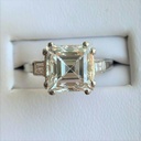 Asscher Diamond Engagement Ring for Women Ring