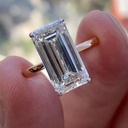 Emerald Diamond  Engagement Ring For Her