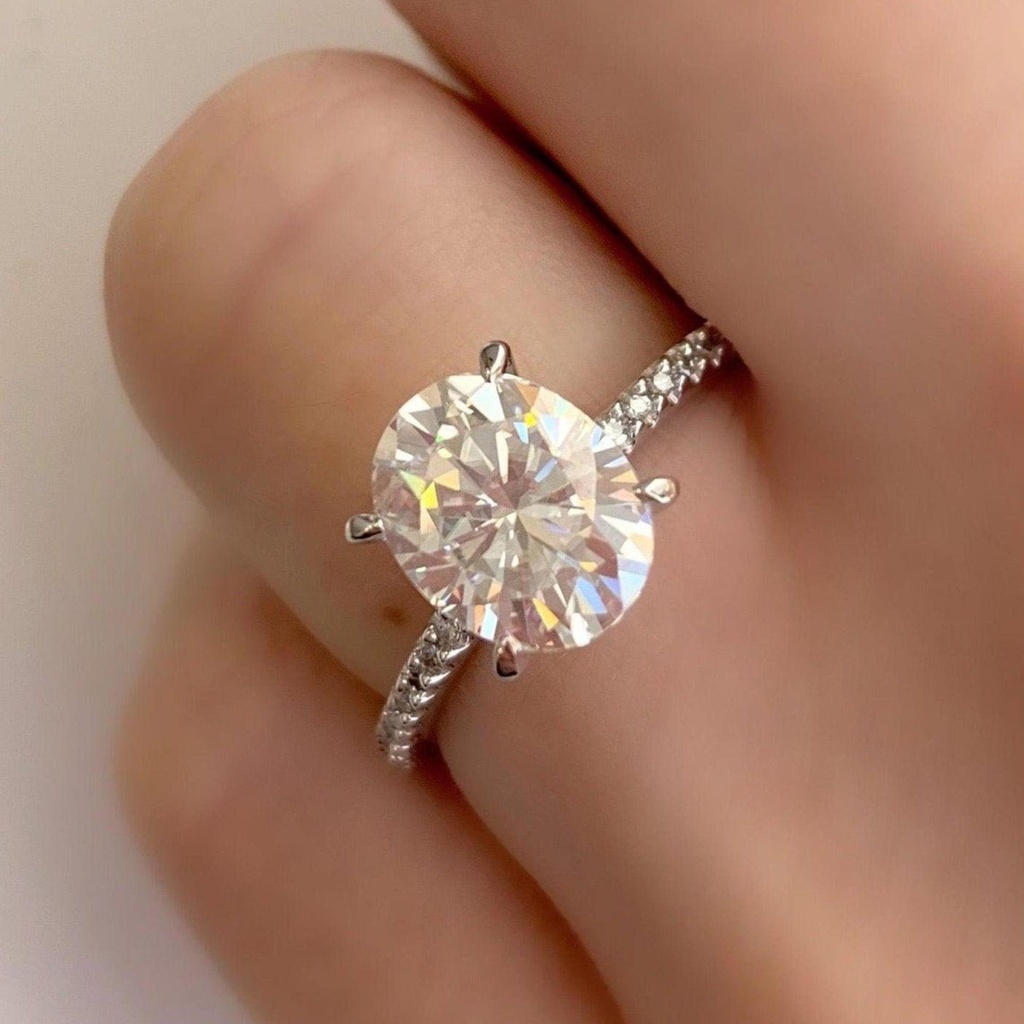 Oval Diamond Engagement  Ring for Women Ring