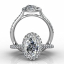 Oval Diamond Engagement Ring Women Ring