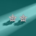 Star Shape Elegant Moissanite Stud Earring Luxury Earring