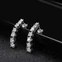 Luxury Earring 18K White Gold Plated Silver