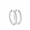  Round Cut  Inside Out Hoop Earrings