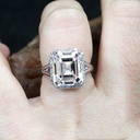 Asscher Diamond Engagement Ring for Women