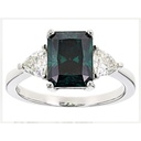 Radiant Cut Three Stone Engagement Ring for Women