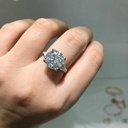 Round  Moissanite Diamond Engagement Ring For Women